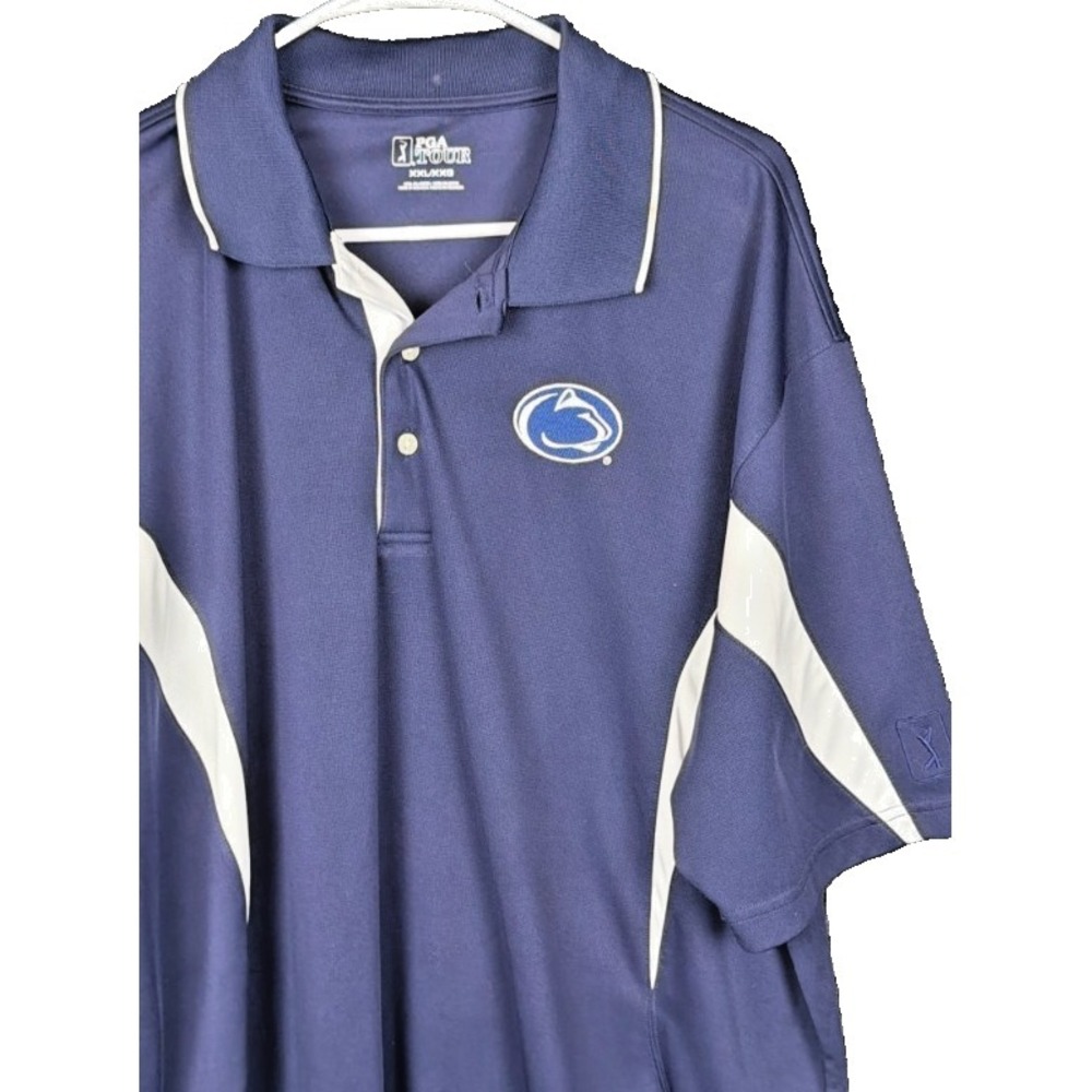 PGA Tour Penn State Nittany Lions‎ Golf Polo Shirt Performance XXL Navy Blue